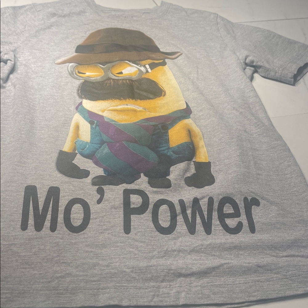 Universal Gray T-Shirt with Minion Design